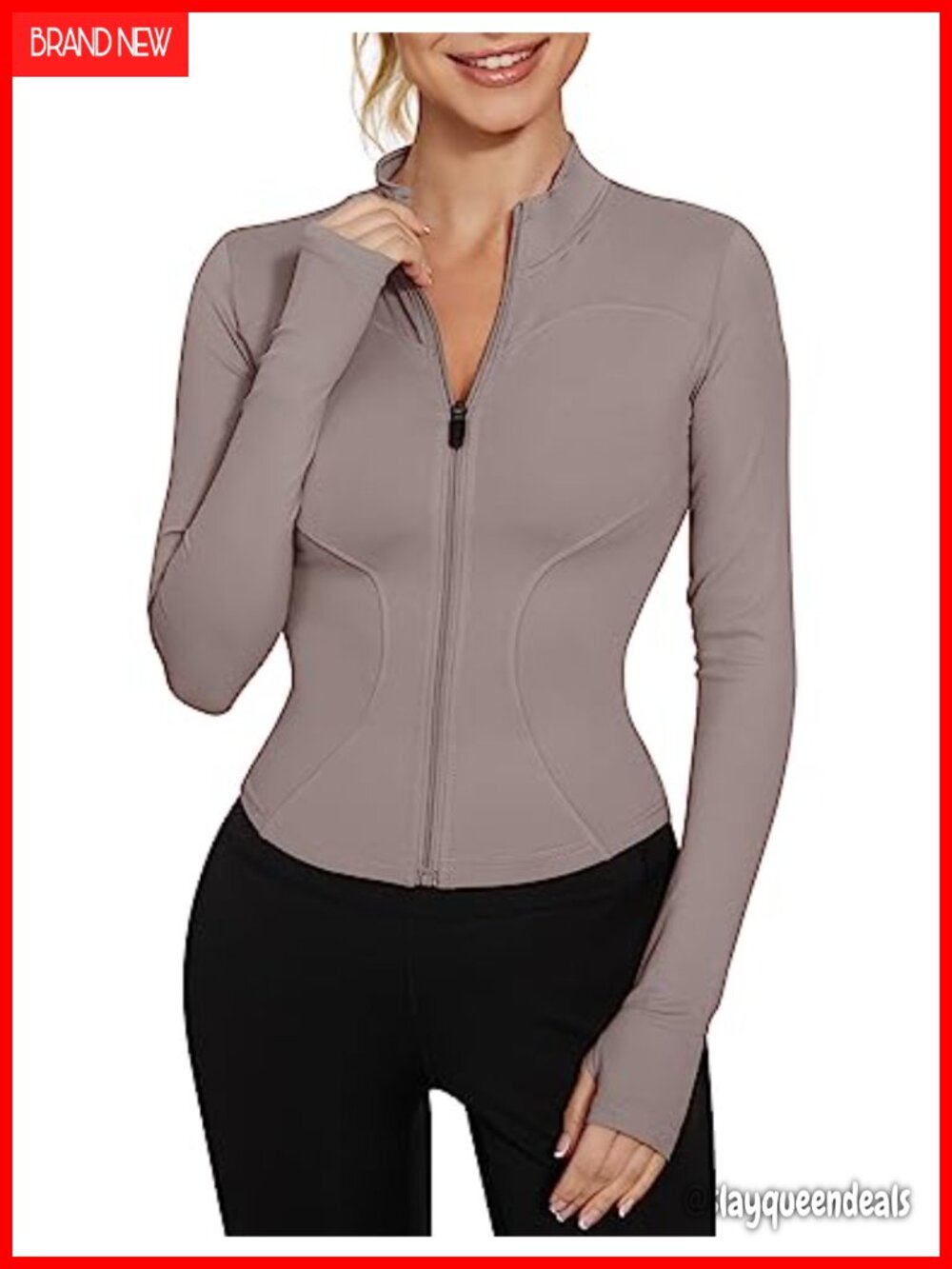 Women's Lightweight Zip Up Workout Yoga Jacket Cropped Slim Fit Athletic Top